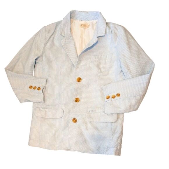 Boys Y2K Children's Place Blue White Seersucker Suit 7/8‎ Jacket Dress Pants - Picture 6 of 12